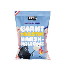 EPIC SNAX CO American Style Giant Pink & White Toastin’ Marshmallows Extra Large Fluffy & Gluten Free Ideal For S'mores 300 g (Pack of 1)