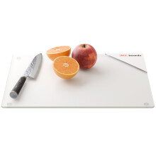ALLboards Transparent Glass Chopping Board 40x30 cm, Tempered Glass Worktop Saver, Heat Proof, Scratch-Resistant
