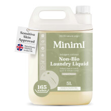 Miniml Eco Laundry Liquid Washing Detergent 5L Refill - Natural Non Bio Coconut Scented Clothes and Fabric Softener for Machine or Delicate Hand