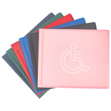 Disabled Badge, PU Leather Disabled Badge Holder for Car, Blue Parking Badge, Disability Badge Holder (Pink)