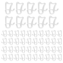 RSYHVG Light Clips Hooks, 50 PCS Gutter Hooks for Outdoor String Lights Gutter Clips for Hanging Outdoor Lights Village Accessories