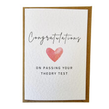 Congratulations On Passing Your Theory Test Card - Driving Theory Test Card - Made In The UK