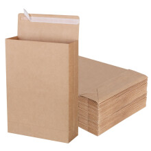 ZMCYN 50 Pack 9.4" x 13.2" Expandable Gusset Envelopes, Large Kraft Document Envelopes Self Seal Manilla Envelope Mailing for Documents, Magazines