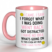 Funny 'I Came, I Saw, I Forgot' Coffee Mug – Humorous Gift for Men & Women, Perfect for Birthday Gifts, Christmas Presents & Office White Elephant