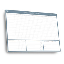 Habit Tracker Hero - A4 Habit Tracker Pad by Clear Mind Concepts - 24 Undated Monthly Tear-Off Sheets - 160gsm Thick Paper - Daily