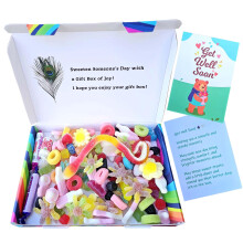 Get Well Soon Sweet Gift Box - 500g Pick & Mix Sweets Hamper with Card - Fizzy, Gummy & Sour Variety - Letterbox Friendly Surprise for Men