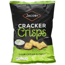 JACOB'S Cracker Crisps Sour Cream and Chive Snacks Sharing Bag 150g