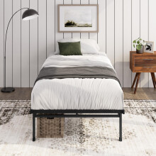 Zinus Justin 3ft Single Bed Frame (90 x 190 cm) - 14.2'' Height - Metal Bed Base