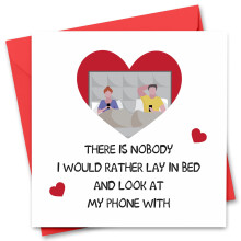 Funny Valentine's Day Card for Him or Her - Boyfriend, Husband or Wife - Valentine's Day Card for Fiance Fiancee - Mobile Phone Joke