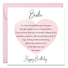 Printperfect - Friend Birthday Card For Her - Female - Best Friend Birthday Card - Special Bestie Cards For Women