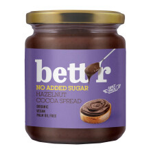 Bett’r Hazelnut Cocoa Cream Without Added Sugar - 100% Organic, Vegan