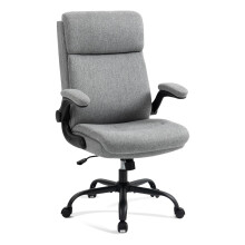 CASTLOVE Ergonomic Office Chair for Home - Computer Desk Chair with Back Support - Flip Up Armrest - High Back - Height Adjustable - Rocking Function