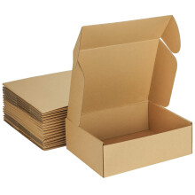 HORLIMER 20 Pack Shipping Boxes, 30.5x22.9x10.2cm(12x9x4 inches) Corrugated Cardboard Box for Packing Mailing,Brown