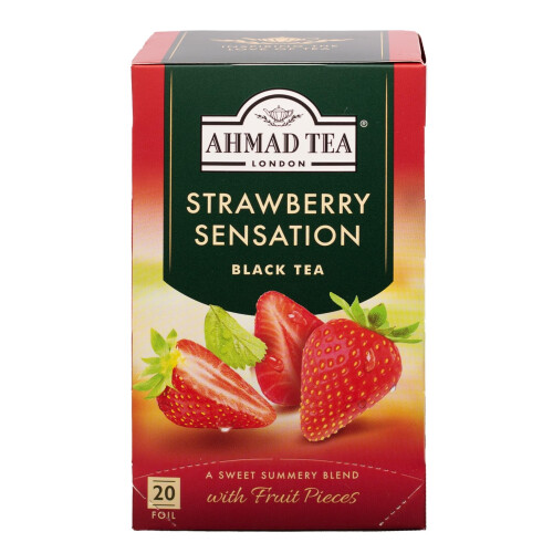 Ahmad Tea Strawberry Sensation Fruit Black Tea - 20 Teabags