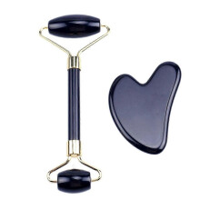 Jade Roller Gua Sha Massage Kits Anti-Aging for Eye Puffiness Treatment Skin Tightening Rejuvenate Face Neck Slimming Massager