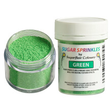 Sugarflair Green Edible Glitter Sugar Sprinkles - for Cake Decorating, Sprinkle on Cakes, Cupcakes and Treats - 40g