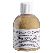 Sugarflair Regency Gold Edible Glitter Sugar Sprinkles - for Cake Decorating, Sprinkle on Cakes, Cupcakes Treats, Desserts Ice Cream and Deserts