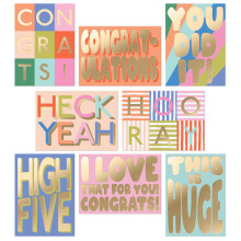 S&O Fun Congratulations Cards with Envelopes - Colorful Congrats Card Pack of 24 - Encouragement Cards with Envelopes