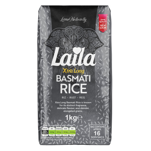 Laila Xtra Long Basmati Rice 1Kg