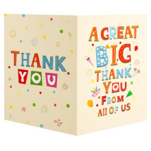 Gosknor Large Thank You Card, 15.75x10.63in Big Thank You Jumbo Giant Greeting Card Farewell with Envelope From Retirement Goodbye Leaving Going Away