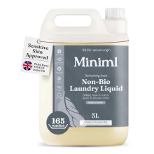 Miniml Eco Laundry Liquid Washing Detergent 5L Refill - Natural Non Bio Fresh Linen Scented Clothes and Fabric Softener for Machine or Delicate Hand