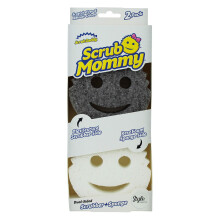 Scrub Daddy Scrub Mommy Cleaning Sponges - Dual Sided Non Scratch Sponge Scourers, Smiley Kitchen Sponges for Dishwashing & Bathroom