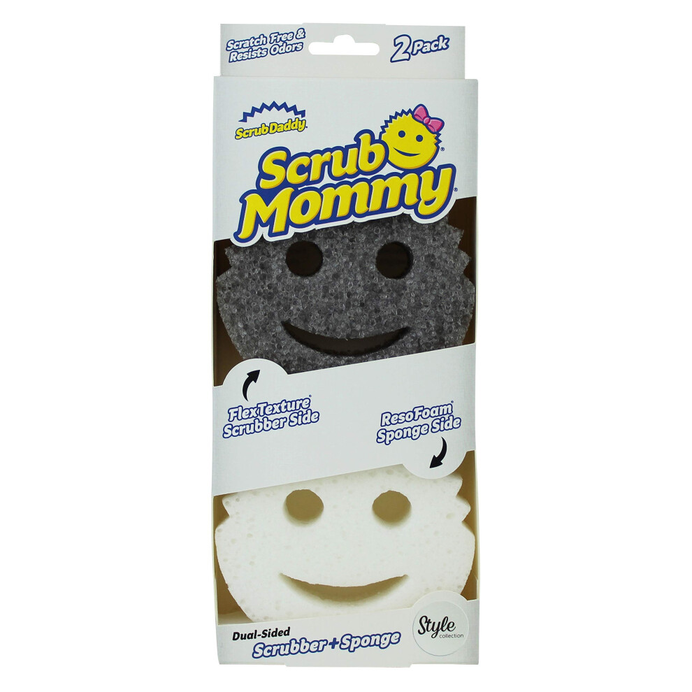 Scrub Daddy Scrub Mommy Cleaning Sponges - Dual Sided Non Scratch Sponge Scourers, Smiley Kitchen Sponges For Dishwashing & Bathroom 5051227536655