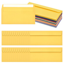 PATIKIL 100 Pack Mixed Color #10 Business Envelopes, Colored Self Seal Letter Size Envelopes for Business Mailing Office Checks Invitation