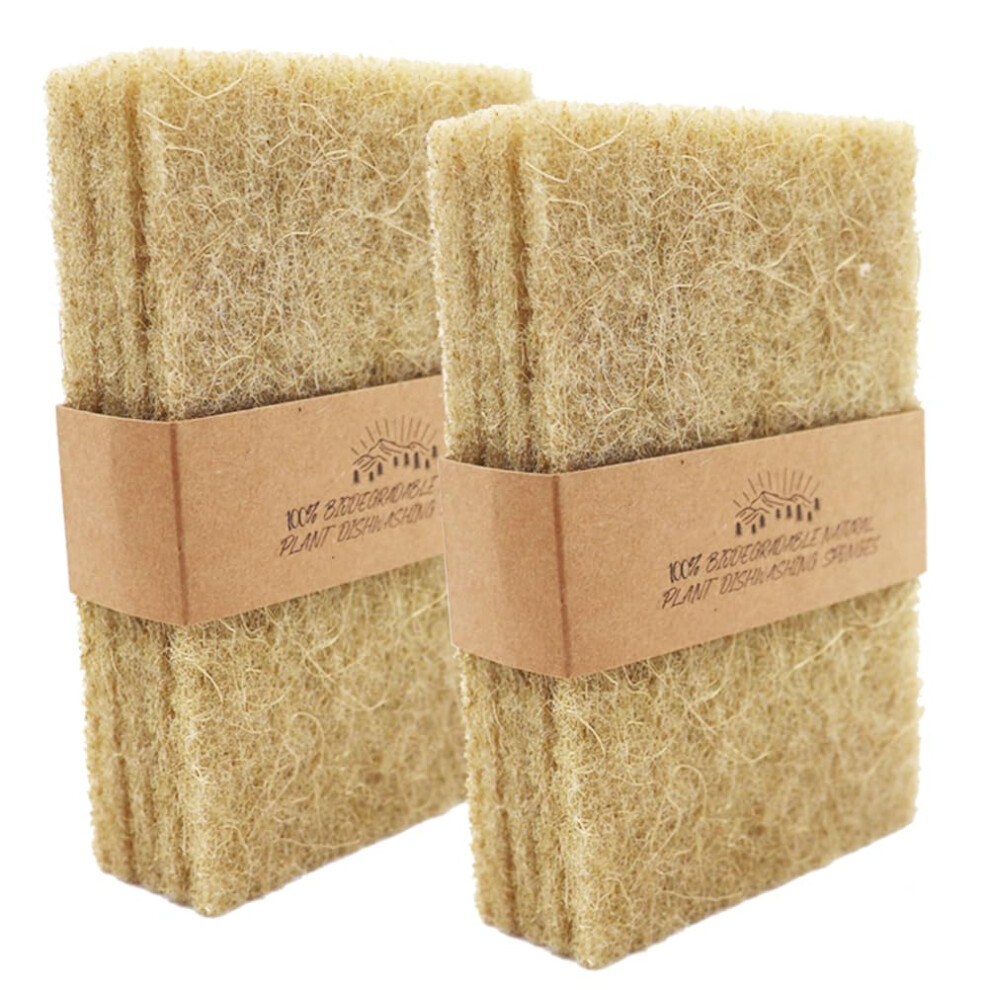 Natural Scouring Pads 10 Pack- Dish Scrubber Non-Scratch Sisal Cleaning Scrub Pads 5051227095060