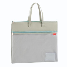 A4 Document Bag File Folder Mesh Bags Zipper Wallets Waterproof Zip Lock for Student Office Supplies Travel Storage Pouch (Green)