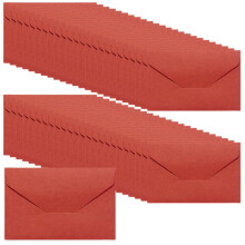 ZSUIQIN 50PCS Tiny Envelope, Mini Envelopes, Small Envelopes, Mini Vintage Envelope, Date Red, 10.5 x 6.8cm for Gift Cards Birthday, Wedding