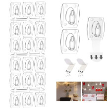Ainiv 3-Packs 18 Hooks Large Light Clips with Adhesive Strips, Damage Free Hanging String Light Hooks