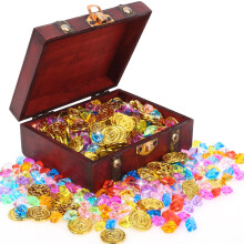 201 Pcs Pirate Treasure Chest Set, Treasure Hunt Kit