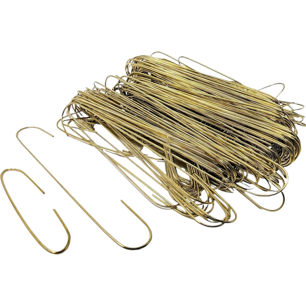 300 Gold Bauble Hooks For Christmas Tree Decorations Â Assorted Sizes 3.5Cm & 6Cm Â Metal Ornament Hangers With Loop Design 5051227068828