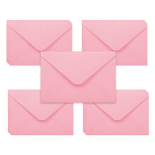 WYAN Mini Envelopes - 50 Pack 15 * 10cm Pink Classic Flap Envelopes, Small Parts Envelope, for Gift, Greeting Cards, Wedding, Business, Invitation