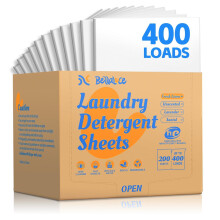 BellaLuce Laundry Detergent Sheets - Laundry Sheets, 400 Loads, Eco-Friendly, Plastic-Free, Fresh Linen Scent, Space Saving, Fast Dissolve & Hypoalle