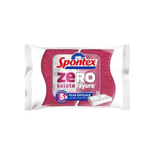 Spontex - Zero Bathroom Sponge - 2 sponges 5x more effective without scratching - Anti-limescale