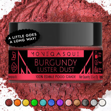MONÉGASQUE Red Edible Glitter for Drinks 7g – Red Edible Glitter for Cakes & Cocktails – Food & Drink Shimmer Luster Dust