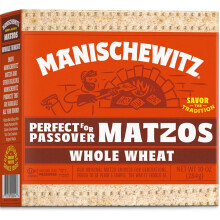 Manischewitz Passover Whole Wheat Matzo (10oz) 285g | Thin, Crisp & Delicious, Just 2 Ingredients | Kosher for Passover 2026