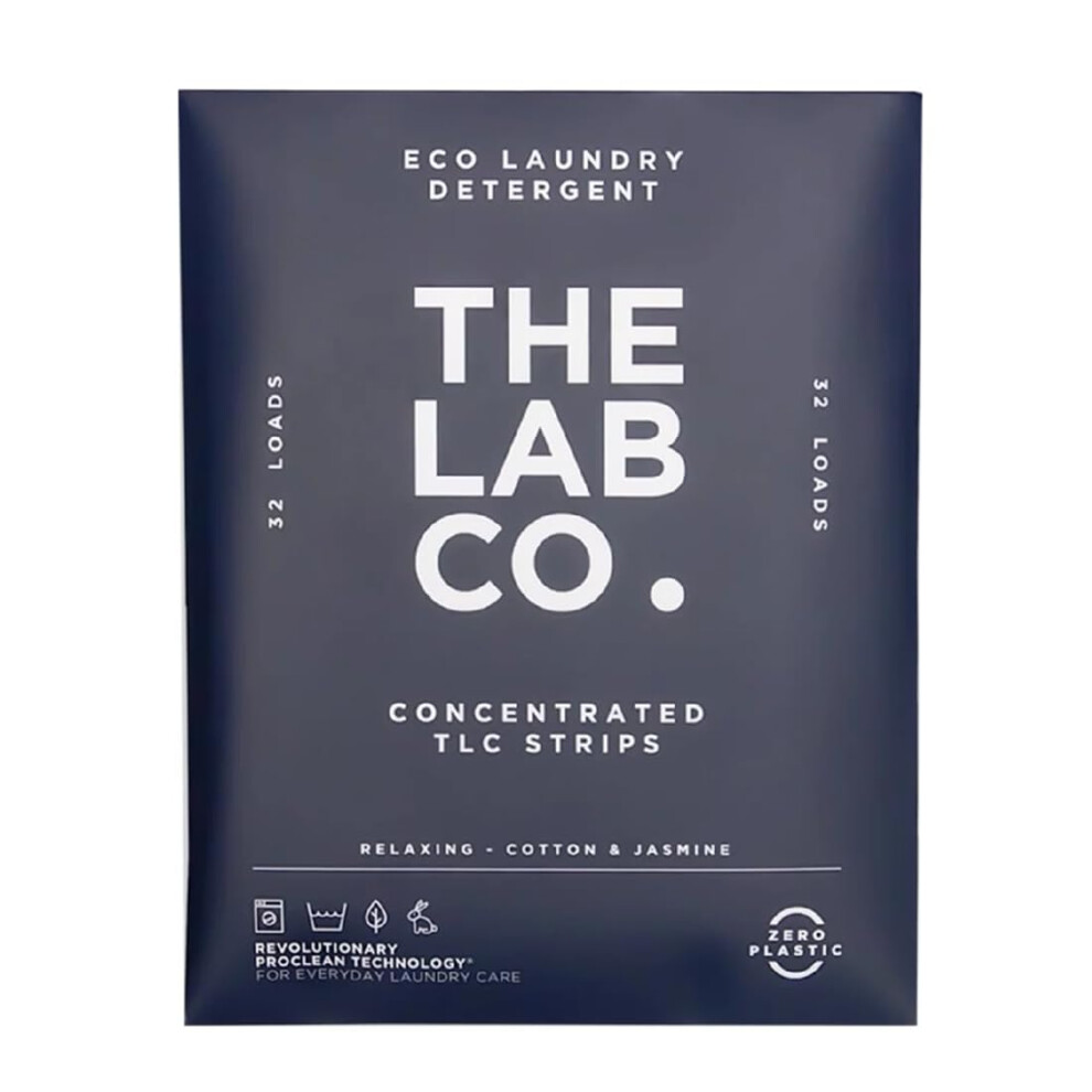 The Lab Co. Laundry Detergent Strips Washing Sheets | Eco Ultra-Concentrated | Non-Bio For Sensitive Skin | Non-Toxic Fragrance | Edc-Free | Lab-Test