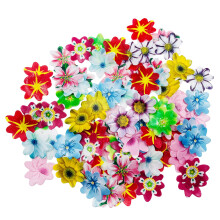 120pcs Edible Flowers Daisy Cake Toppers for Happy Birthday Wedding Edible Wafer Paper Rice Paper 1.6“ Cupcake Topper Decoration Mix 10 Colurs Baby