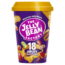 Jelly Bean Factory Fruit Flavours Cup | 18 Fruit Flavour Mix | Gluten and Gelatine free | Sharing candy (1 x 200g)