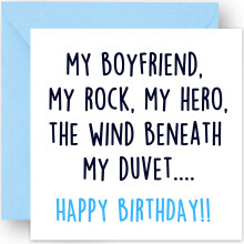 Husband Birthday Card - from Wife Funny Rude - Birthday Gifts 40th 50th 60th 70th Men Happy Nice Words Cards - 14cm