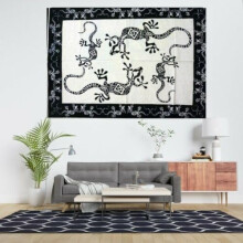 AVA Collections Cotton Wall Hanging Lizard Iguana Reptile Poster Tapestry Wall Hanging Dorm Collage Bohemian Art Psychedelic Small Hippie Wall Art