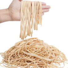 AOUOU Rubber Bands Assorted Sizes Net Weight 190grams Beige Elastic Bands Tactical Rubber Band for Office Supplies,120x1.5mm,150x6mm,180x3mm,200x5mm