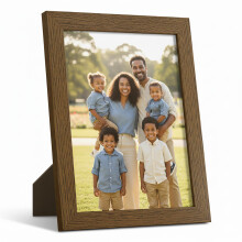 WANSHA HOME A5 Dark Oak Picture Frames (21 x 14.8 cm) Flat Poster Frame - Clear Acrylic Poster Display with MDF Wooden - Portrait/Panoramic