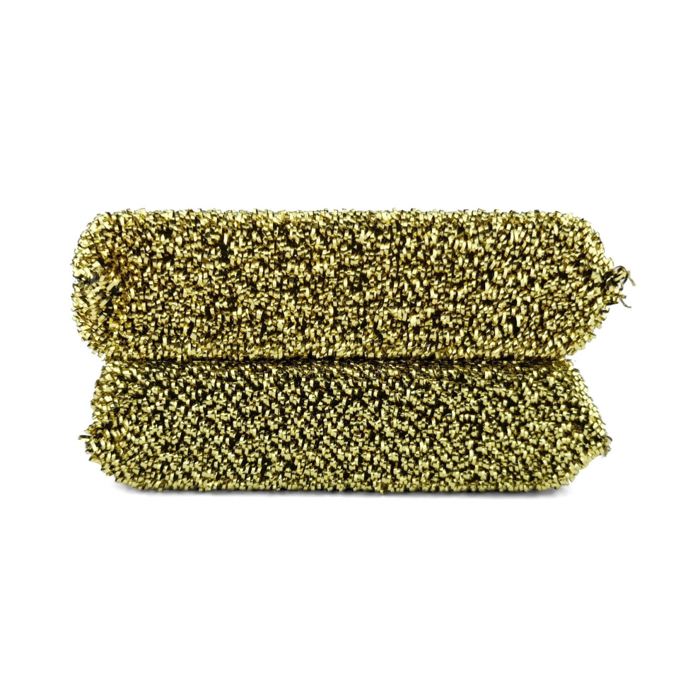 D.rect Steel Sponges For Teflon 2X - Dishwashing Sponge - Ideal For Coated Pans Pots, Gold 5051227135490