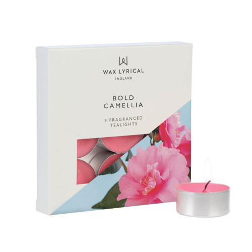 Wax Lyrical Wax Lyrical Bold Camellia Tealights, Pink