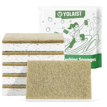 Yolaist 6 Pack Eco Sponges Washing Up - Biodegradable Washing Up