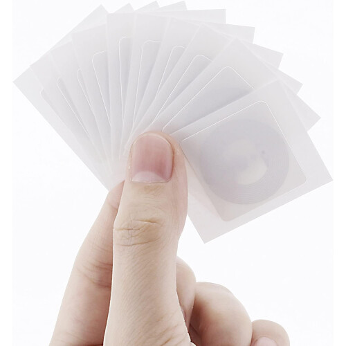 NFC Tag Sticker NXP Ntag215 Square 1x1 inch Same NFC Chip Compatible With Amiibo 504 Bytes Memory Fully Programmable By TimesKey- 40pcs